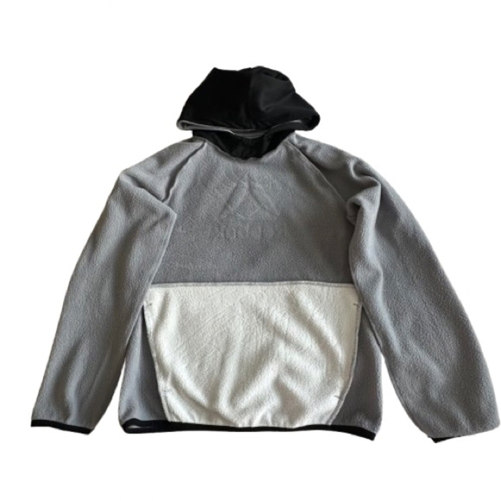 Reebok Kids Boy's L(10/12) Gray & Black Logo Sleeved Pullover Hooded Sporty Top - Picture 6 of 12